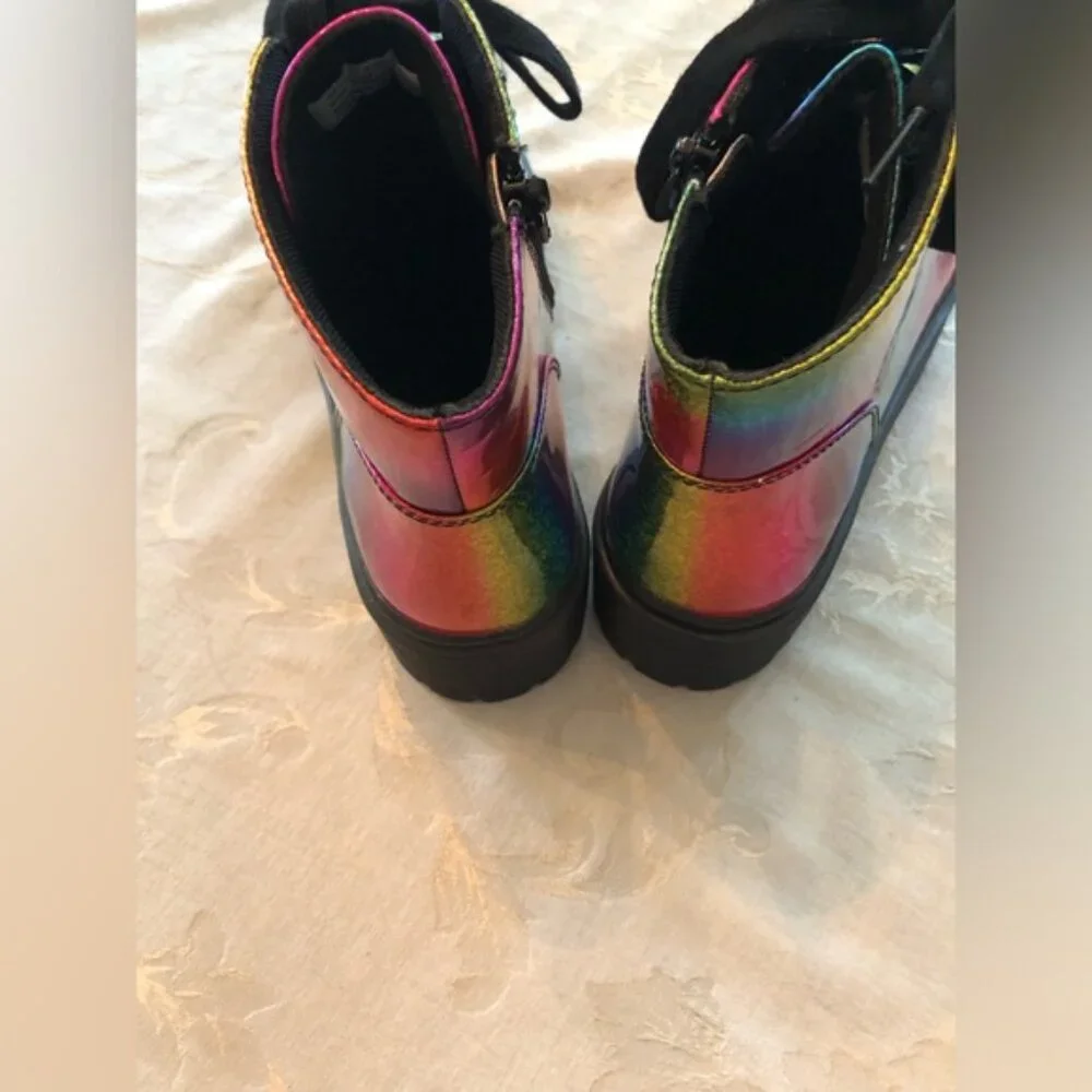 YRU Slayr Rainbow Multi combat boots size 8 - Picture 5 of 8